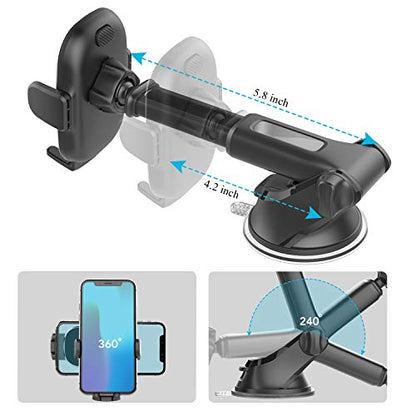 Replacement Suction Cup Mount Part, with Replacement Dashboard Pad Disc, 17.2mm Ball Joint Suction Cup with Adhesive Mounting Disk for Phone Mount Holder, Magnetic Mount, Windshield/GPS