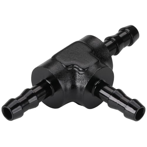 5/32" 4mm Hose Barb Tee T Fitting Adapter Aluminum Black - size: 4mm