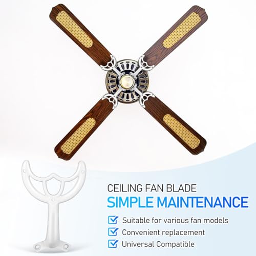 DOITOOL Ceiling Fan Blade Arms Replacement - 52'' White Finish Fan Blade Replacement Parts Mounting Bracket Kit for Repairing Easy Installation
