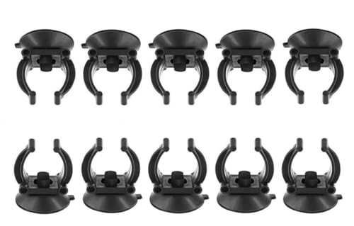 10PCS Black Suction Cup Fish Tank Aquarium Heater Rubber Clip Airline Tubing Glass Holder Pet Supplies Cost- Effective Fashion in Practical Aquarium Pumps and Filters(18-22MM)