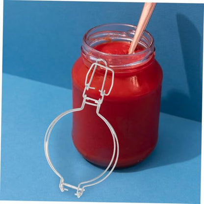 5pcs Stainless Steel Jar Wire Clips Sealing Buckles for Containers Optimal Freshness Preservation for Home Kitchen Restaurants and Canning Multipurpose Food Storage Accessories