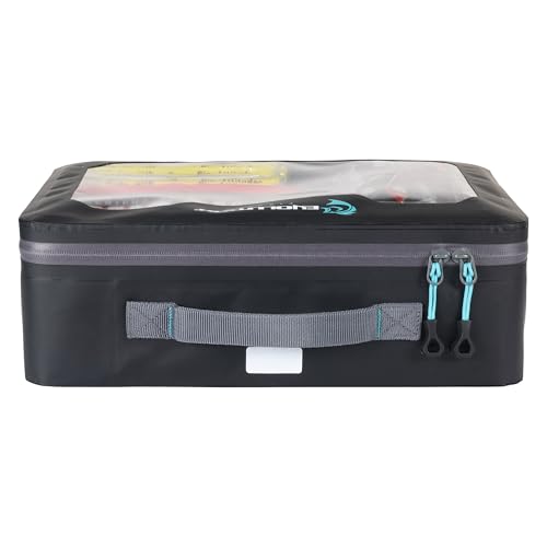 Plastix Case – Large, Waterproof Soft Plastic Lure Storage Box, EVA Structured Interior, Clear Lid, Removable Dividers, Tackle Organizer