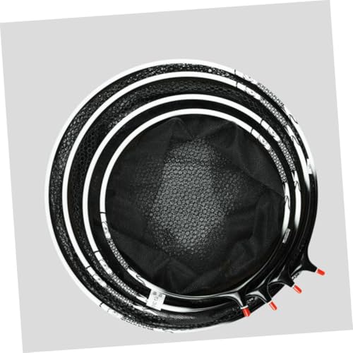 FRCOLOR Nylon Fishing Landing Net Head with Nano-Coated Titanium Alloy Frame, 30cm Fine Mesh Landing Net Accessory for Freshwater and Saltwater Fishing