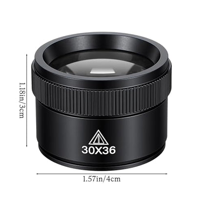 Magnifying Glass Professional Jewelry Loupe 30X Portable Pocket Reading Magnifier Magnifier Optics Loupes Loop Microscope Magnifying Glass Lens Mini Desk Magnifiers for Jeweler Stamps Maps Antique
