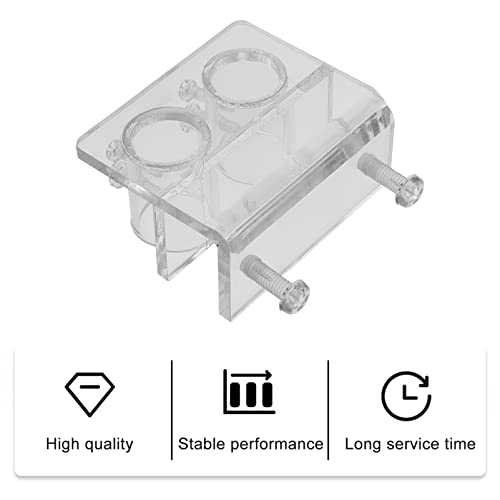 Yardwe Dual Slot Tube Clamp for Aquarium Acrylic Holder Fixing Clip Air Pump Tubing Mount