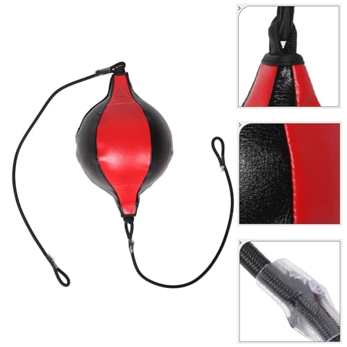 Double End Boxing Speed Ball PU Punching Ball for Reflex and Eye Coordination Training Portable Hanging Training Equipment for Home and Gym Fitness