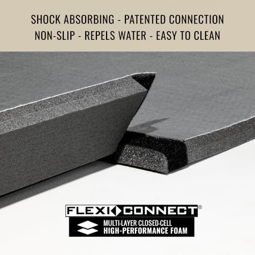Dollamur 12'x12'x1-7/8" Home Mat, Tatami, FLEXI-Connect® - color: Charcoal Gray