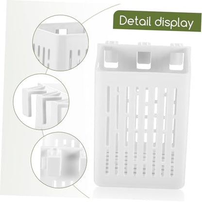 UKCOCO 2pcs Live Plant Aquarium Supplies Planting Baskets Fish Tank Plant Pots Sturdy White Easy Drainage