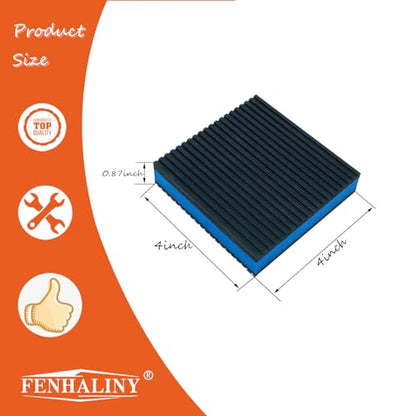 4 x 4 x 7/8 inches,Rubber Anti Vibration Pads Heavy Duty EVA Isolation Mats for Air Conditioner,HVAC System,Compressors,Washer and Dryer,Treadmill etc (4 Pack)