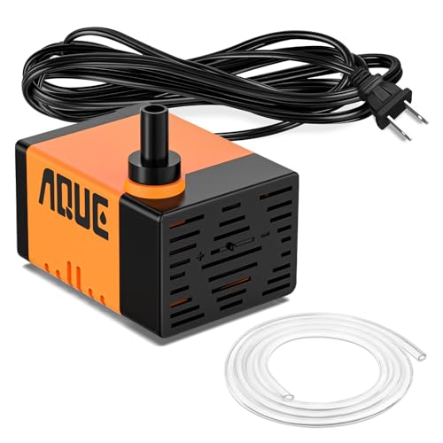 Submersible fountain pump, an ultra-quiet water pump 100GPH,120V 60HZ, features a detachable design, and is suitable for fish tanks, aquariums, hydroponic systems, and fountains.