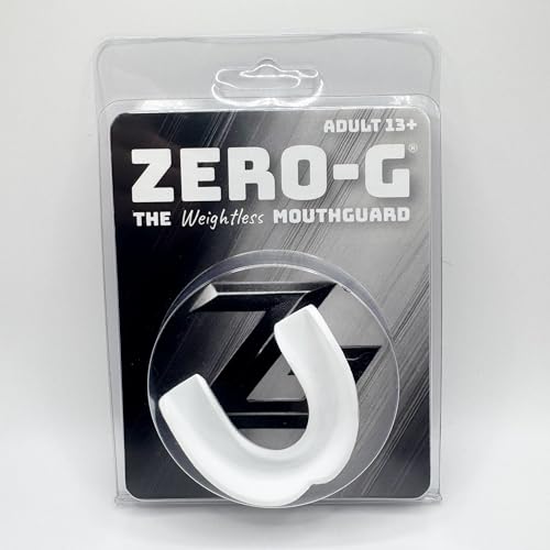 Zero-G Adult Mouthguard White 1-Pack, Boil & Bite for Contact Sports - color: White