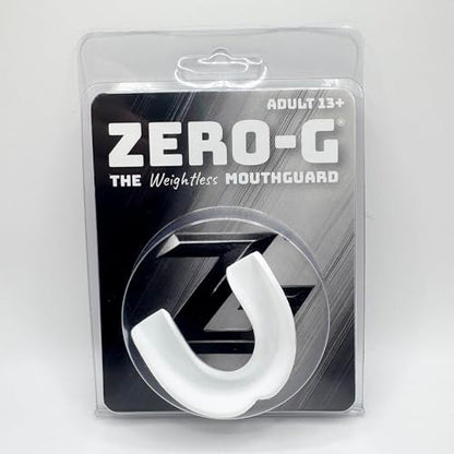 Zero-G Adult Mouthguard White 1-Pack, Boil & Bite for Contact Sports - color: White