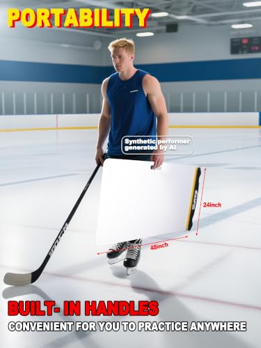 kasifei – 24'' x 48'' Hockey Shooting Pad with Rebounder, Professional Hockey Training Equipment
