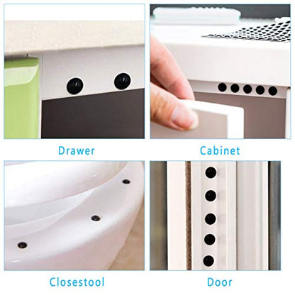 AUSTOR Rubber Feet Adhesive Bumper Pads Self Stick Furniture Buffer Pads for Doors, Cabinets, Drawers (Black)