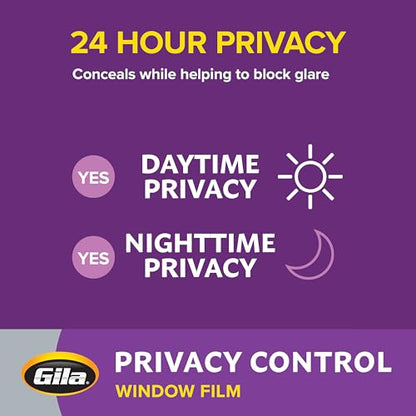 Gila Privacy Control Frosted Adhesive Window Film, 4ft x 100ft