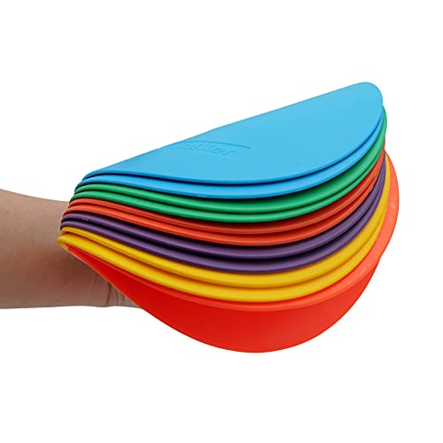 6inch Non-Skid Flat Cone Spot Markers for Sports Speed Agility Training - style: With hole