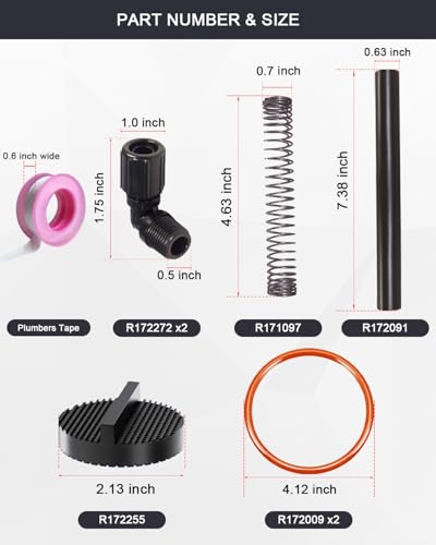 Pool Chlorinator Parts (Includes: 1/2" NPT 90-Degree Tube Connector, 5/8" OD Tube, Tube Support, Screen and O-Ring) Compatible with Auto Feeder/Chlorinator 320 and 322
