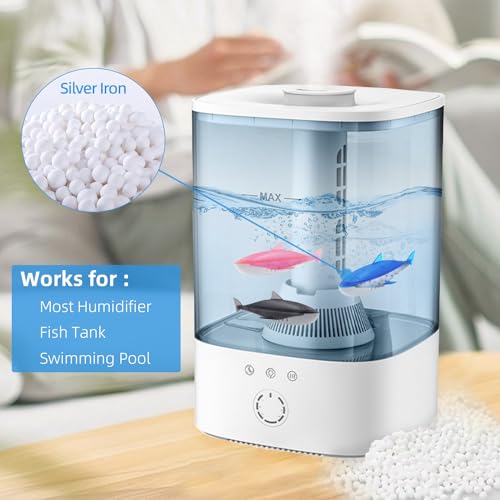 Humidifier Cleaner 6 Pack,Humidifiers Fish Tanks Cleaner,Warm&Cool Most Humidifiers and Fish Tank,Purifier Water (Grey) - color: Grey