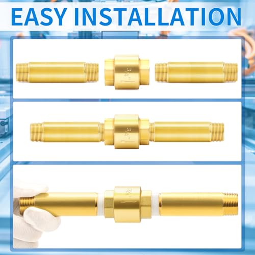 ChillWaves Brass In-Line Spring Check Valve 3/4" NPT Female Thread, One-Way Non-return Vertical Check Valve for Backflow Prevention(1-PACK) - size: 3/4" FNPT, style: PACK OF 1