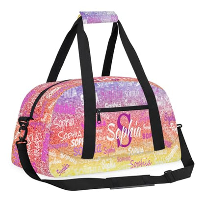 Personalized Girls Dance Sport Duffel Bag, Bling Glitters Colorful - color: Color 16