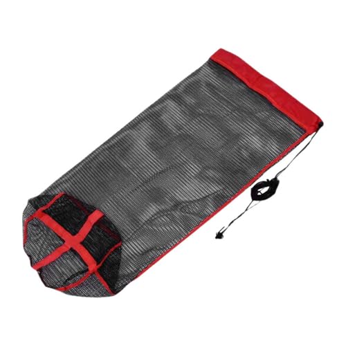 Fishing Mesh Net, Nylon Foldable Fish Collection Bag with Drawstring for Small Fish Crab Crayfish - size: 40x80CM