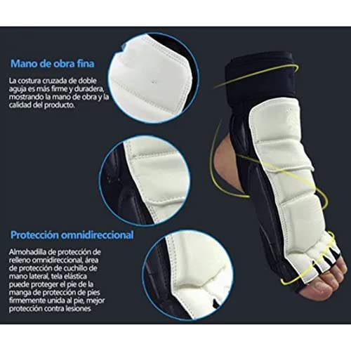 Matybobe Taekwondo Foot Guard Taekwondo Foot Protector Sparring Guard Breathable Anti Slip Hook and Loop Ankle Wrap Hollow Side Kick Protection for Karate Boxing Martial Arts - size: XL 38-39