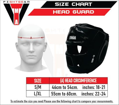 TMA Best Head Guard, a Complete Package for MMA and Kickboxing Trainees, Muay Thai Boxing Safety Head Guard for Men, Women Boxing Training Equipment Boxing Headgear Wrestling Headgear Safety Helmet - size: Large-X-Large