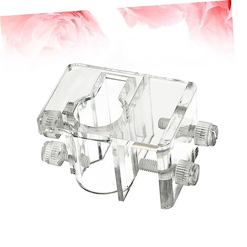 DOITOOL 2pcs Aquarium Water Holder Clip Clamp for Fish Tank Fixed Clamp Screw Adjustment (5-26mm)