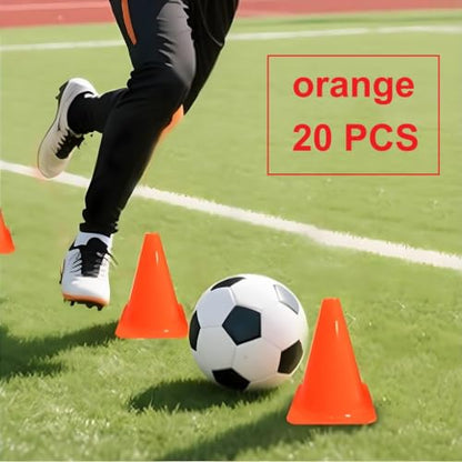 ANSLYQA Soccer Cones 9 Inch 20 Pack - color: Orange