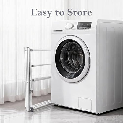 Foldable Clothes Drying Rack 41"x29"x14" - White - size: 3-Tier