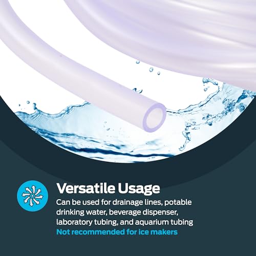Eastman 0.17 Inch ID (1/4 Inch OD) PVC Clear Vinyl Tubing, 20 Foot Length, 98560