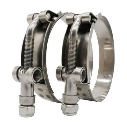3.25" T Bolt Hose Clamp Stainless Steel - Working Range 89mm - 97mm for 3.25" I.D. Hose with 3mm - 6mm Wall Thickness, Roadformer T-bolt Clamp Featured to Provide Reliable Sealing Force, 2 Pack - size: 3.25" Hose Clamp 89mm - 97mm (3.50" - 3.82")