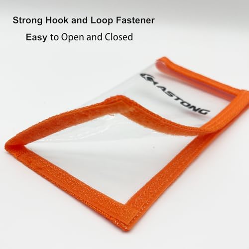 Clear PVC Fishing Lure Wraps 4/10 Pack See-through Lure Covers Durable Fishing Hook Bait Storage Protectors Keeps Children, Pets and Fishermen from Sharp Hook 2 Size (4Pcs(2M+2L), Orange)