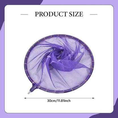 Menolana Fishing Net Fish Landing Nets Boating Freshwater Lightweight Easy Storage Soft Foldable Fast Fishing Landing Net - color: Purple S
