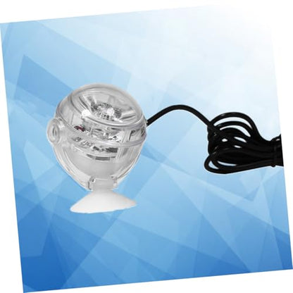 GALPADA Aquarium LED Spotlight with Durable Silicone Suction Cup Fish Tank Decorative Light for Fresh Saltwater Submersible Multi-Purpose Underwater Lamp with Convex Lens US Plug