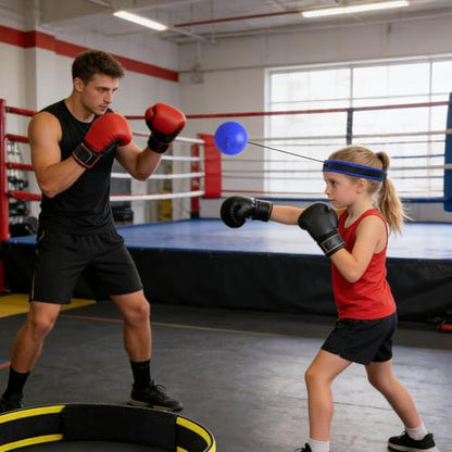Ball Punching Headband Effective Reaction Training Hand Eye Coordination - color: Blue ball