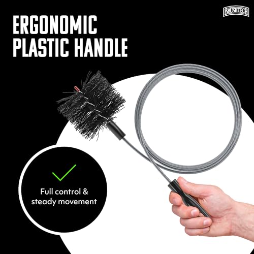 Brushtech Dryer Vent Cleaning Brush - 10-Foot Flexible Duct Cleaning Tool with Non-Kinking Spring for Lint Removal, Improved Airflow, Safer Dryers - Made in the USA, House Maintenance Supplies