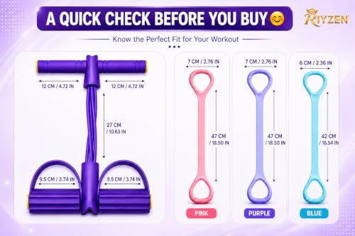 Upgraded 6-Tube Pedal Resistance Band Set with Handles & 3-Pack Figure 8 Exercise Bands, Multifunction Tummy Trimmer Sit Up Pull Rope for Full Body Home Gym Workout, Men Women Fitness Equipment