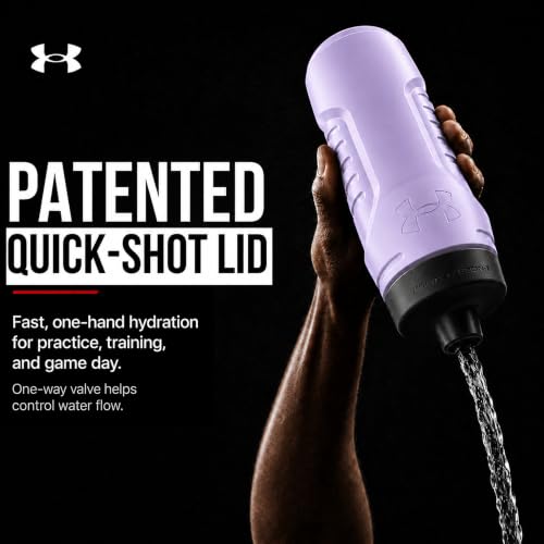 Under Armour Squeeze Water Bottles, 32 oz Water Bottles, Sideline Sports Water Bottle with Quick-Shot Lid, Quick & Easy Hydration, Gym Water Bottles, Squeeze Bottle, 1 32oz Bottle - color: Octane