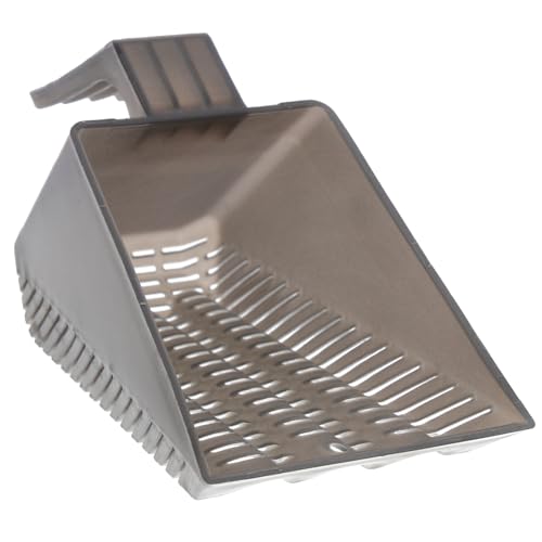 Luxshiny Aquarium Sand Shovel Fish Tank Cleaner Plastic Gravel Scoop with Tea Color Handle for Substrate Cleaning and Aquatic Plant Maintenance