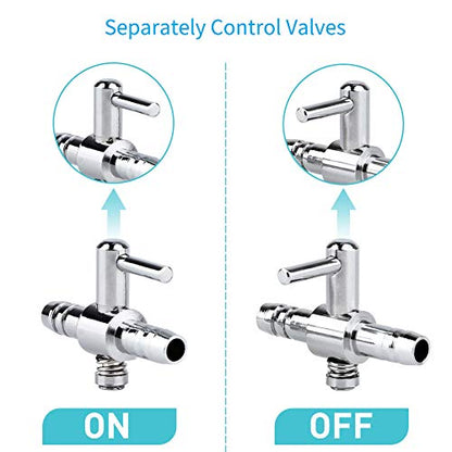 Pawfly 6 PCS 1-Way Aquarium Air Flow Control Lever Straight Valve Distributor Splitter for Fish Tank - color: 1-Way