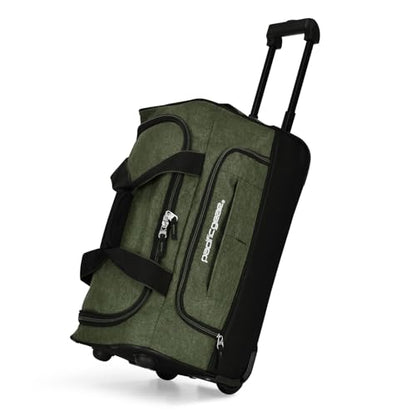 Pacific Gear Duffel Bag with Rolling Wheels - color: Green, size: 21 inch