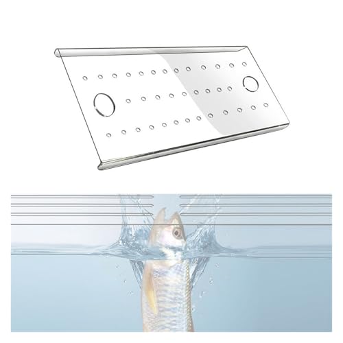 Cat Proof Fish Tank Lid, Aquarium Anti-Jumping Cover with Feeding Hole, Clear Reptile Tank Lid, for Homes/Restaurants/Hotels/Aquariums/pet Shops/Laboratories(L16xW8in) - size: L16xW8in