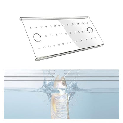 Cat Proof Fish Tank Lid, Aquarium Anti-Jumping Cover with Feeding Hole, Clear Reptile Tank Lid, for Homes/Restaurants/Hotels/Aquariums/pet Shops/Laboratories(L20xW14in) - size: L20xW14in