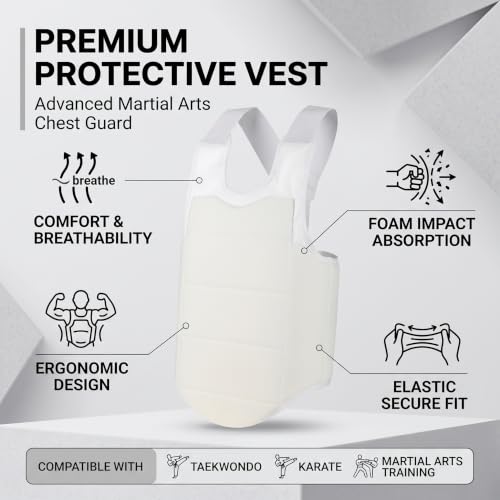 Unisex Adult Child Taekwondo Karate Chest Guard Vest Boxing Karate Breast Protector Accessory - size: Small