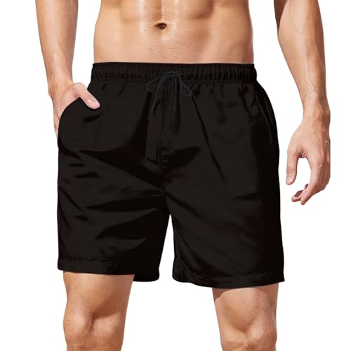 Ctreela Men's Funny Dog 3D Graphic Yellow Loose Fit Summer Beach Shorts - color: Black, size: XX-Large