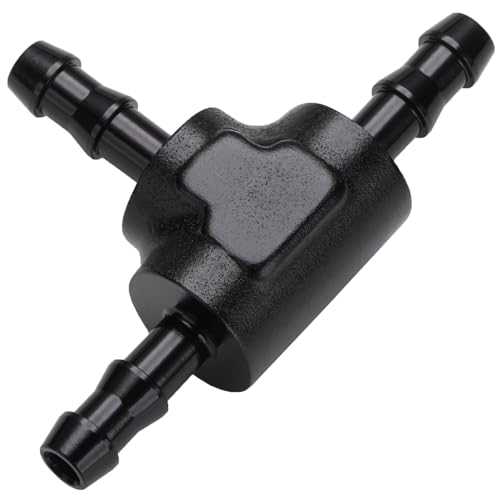5/32" 4mm Hose Barb Tee T Fitting Adapter Aluminum Black - size: 4mm