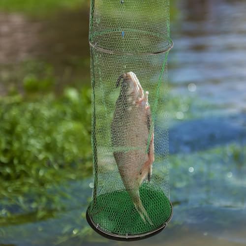 DOITOOL Thickened Portable Fishing Net Fish Storage Bag 25x2m Nano Double Steel Mesh Foldable Fish Catching Net for Outdoor Sea Fishing and Shrimp Trapping