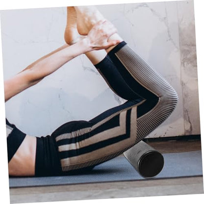 High Density Fitness Roller for Muscle Massage and Spinal Stabilization Solid Exercise Foam for Postural Balance and Massage Roller for Feet Back and Legs (15x45cm)