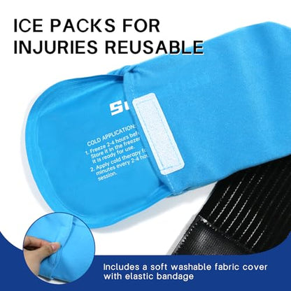 Ice Packs for Injuries Reusable Gel 2 Hot Cold Compress Therapy Pack - color: Blue, size: Medium 10 X 5.5 Inch